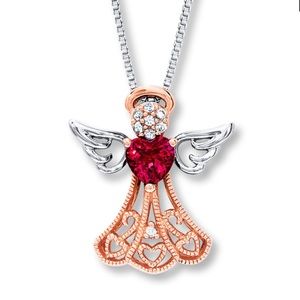 Kay Jewelers Ruby Angel Necklace
